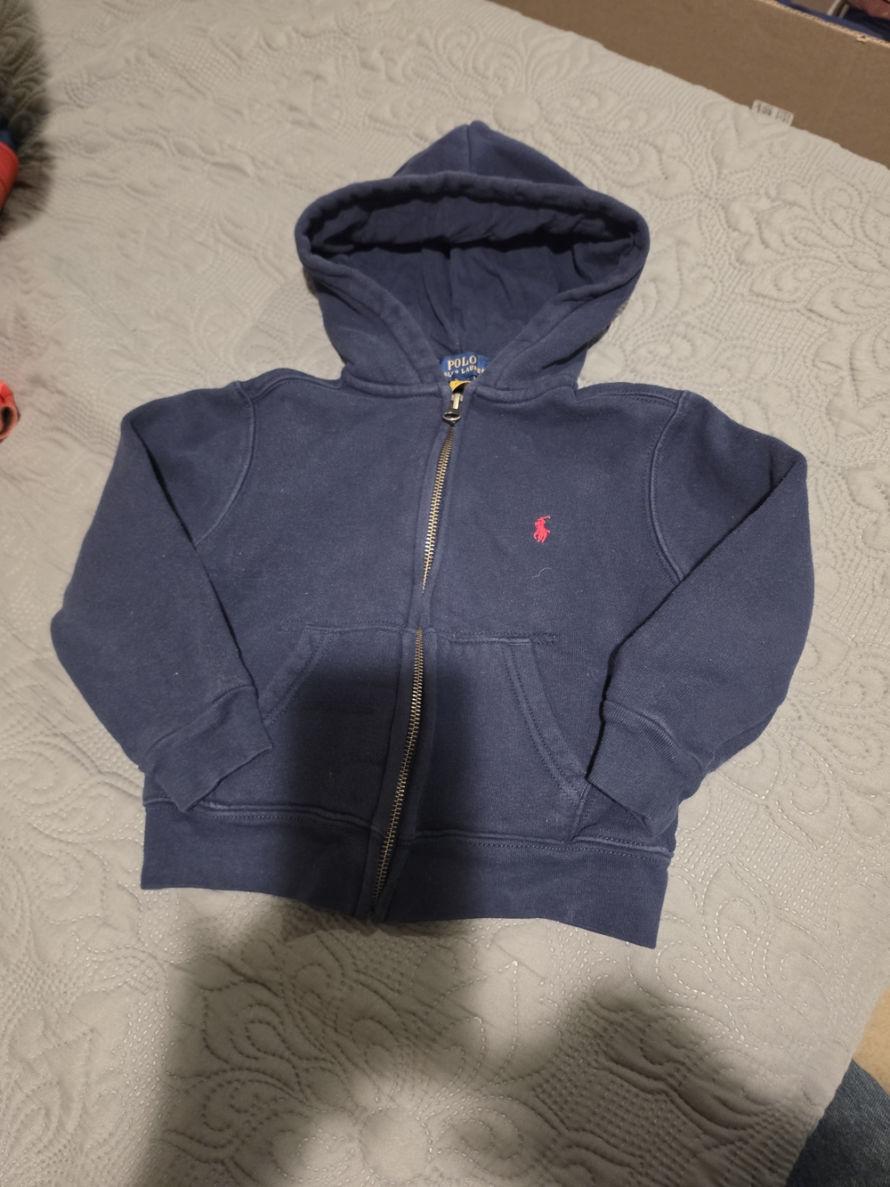 Polo by Ralph Lauren Navy Hoodie with Pink Pony
